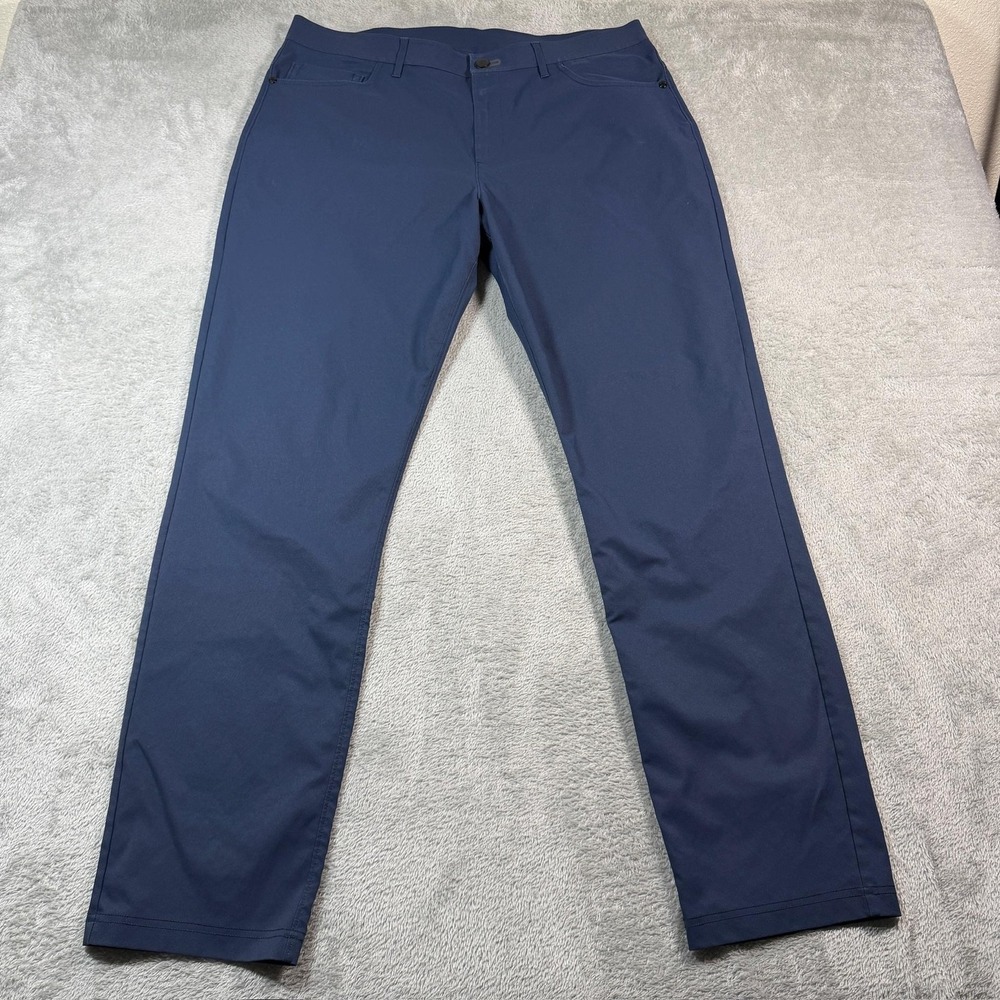 Public Rec Gamechanger Pants Mens 36x34 Blue Chino Slim Fit Stretch Travel Golf